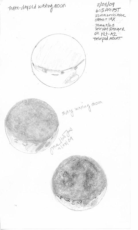 three-day old waxing moon